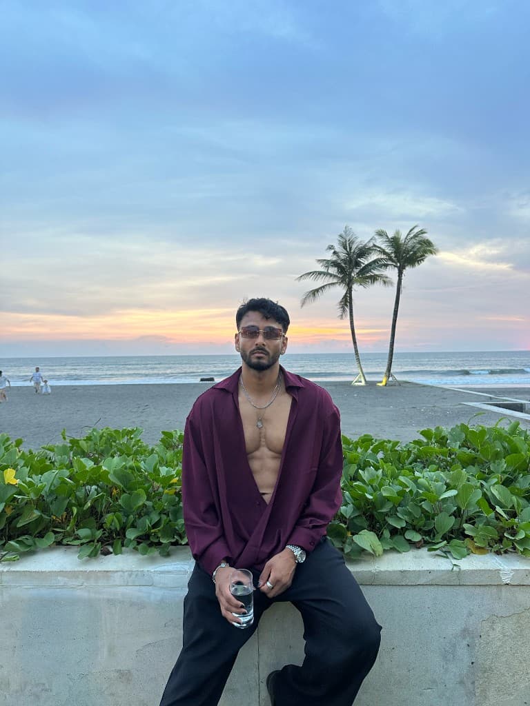 Shraz at the beach after his rebuild